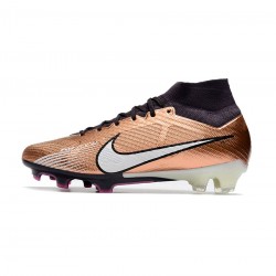 Nike Zoom Mercurial Superfly Ix Elite FG Firm Ground Metallic Copper White Soccer Cleats