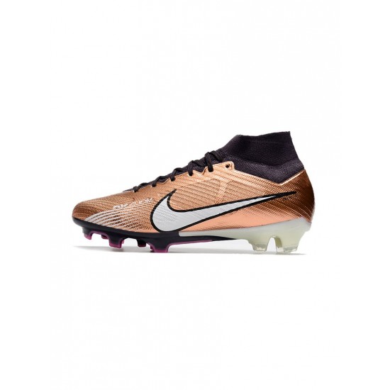 Nike Zoom Mercurial Superfly Ix Elite FG Firm Ground Metallic Copper White Soccer Cleats