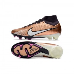 Nike Zoom Mercurial Superfly Ix Elite FG Firm Ground Metallic Copper White Soccer Cleats