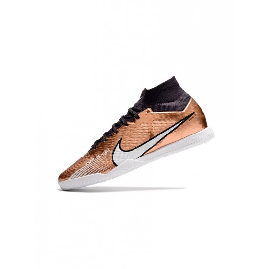 Nike Zoom Mercurial Superfly Ix Elite IC Metallic Copper White Black Soccer Cleats