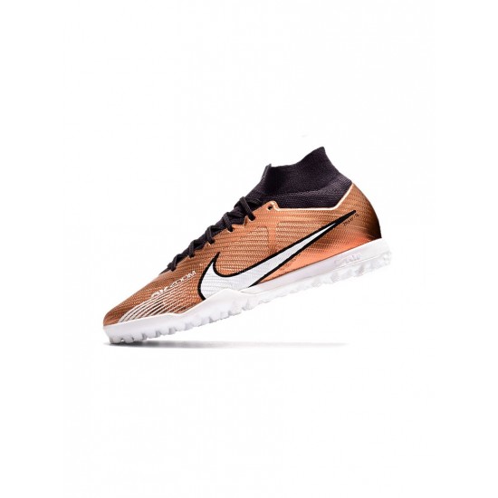 Nike Zoom Mercurial Superfly Ix Elite TF Metallic Copper White Black Soccer Cleats