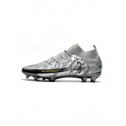 Nike Phantom Gt Df Elite FG Metallic Silver Black Yellow Soccer Cleats