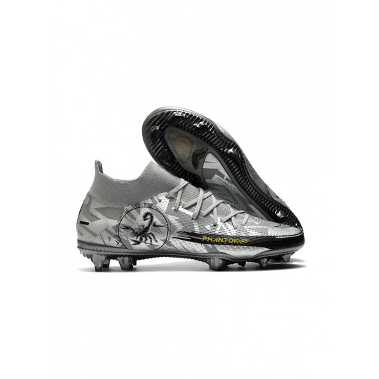 Nike Phantom Gt Df Elite FG Metallic Silver Black Yellow Soccer Cleats