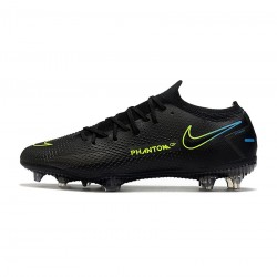 Nike Phantom Gt Elite FG Black Blue Volt Soccer Cleats