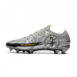 Nike Phantom Gt Elite FG Metallic Silver Black Yellow Soccer Cleats