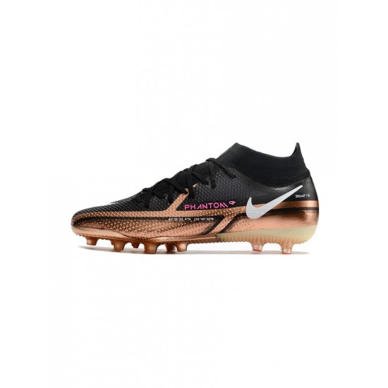 Nike Phantom Gt Df 2 Elite AG Pro Generation Metallic Copper White Black Soccer Cleats