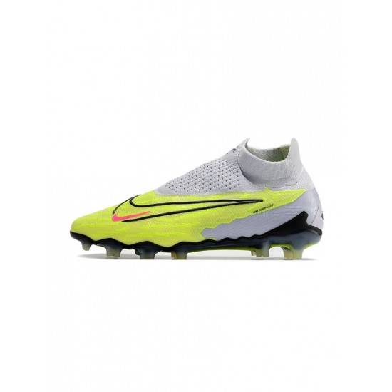 Nike Phantom Gx Elite Df FG Barely Volt Gridiron Barely Grape Soccer Cleats