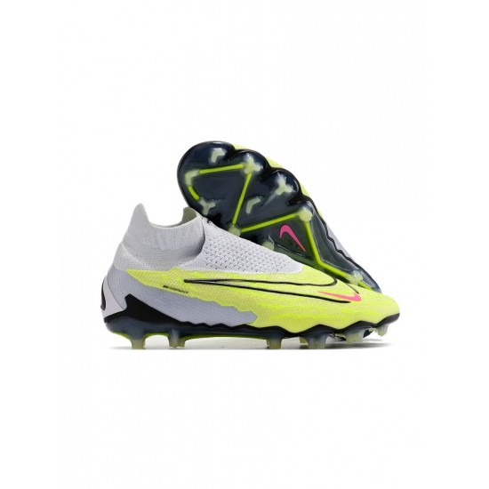 Nike Phantom Gx Elite Df FG Barely Volt Gridiron Barely Grape Soccer Cleats