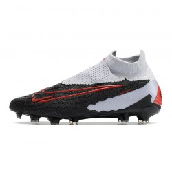 Nike Phantom Gx Elite Df FG Black White Chile Red Soccer Cleats