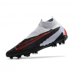 Nike Phantom Gx Elite Df FG Black White Chile Red Soccer Cleats