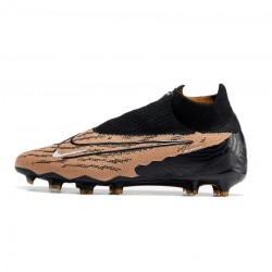 Nike Phantom Gx Elite Df FG Gold Black White Soccer Cleats