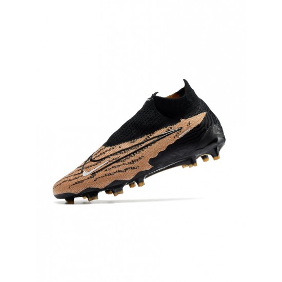 Nike Phantom Gx Elite Df FG Gold Black White Soccer Cleats