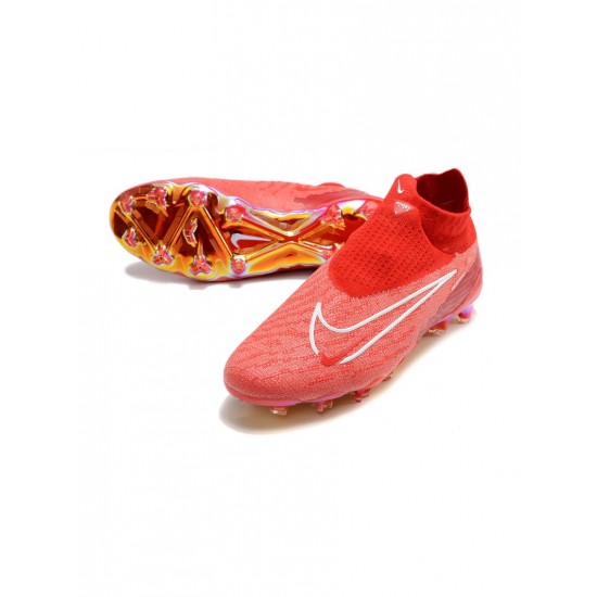 Nike Phantom Gx Elite Df FG Red White  Soccer Cleats