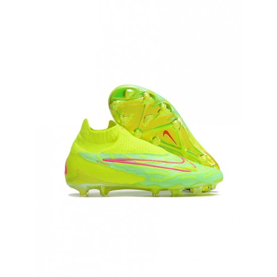 Nike Phantom Gx Elite Df FG Yellow Pink  Soccer Cleats