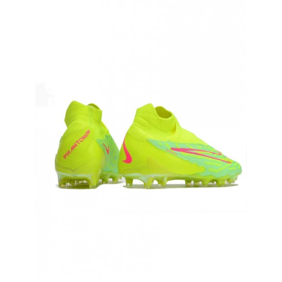 Nike Phantom Gx Elite Df FG Yellow Pink  Soccer Cleats