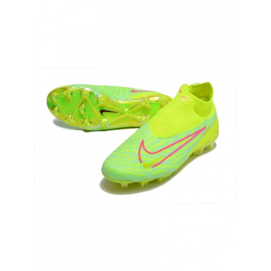 Nike Phantom Gx Elite Df FG Yellow Pink  Soccer Cleats