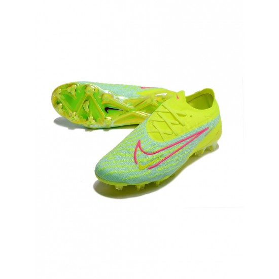 Nike Phantom Gx Elite FG Yellow Pink  Soccer Cleats