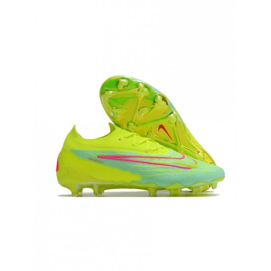 Nike Phantom Gx Elite FG Yellow Pink  Soccer Cleats