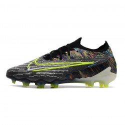 Nike Phantom Gx Elite Fusion FG Link Black Volt White Blue Glow Soccer Cleats