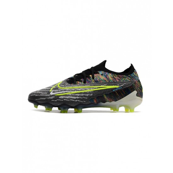 Nike Phantom Gx Elite Fusion FG Link Black Volt White Blue Glow Soccer Cleats