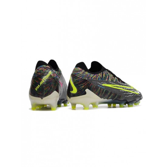 Nike Phantom Gx Elite Fusion FG Link Black Volt White Blue Glow Soccer Cleats