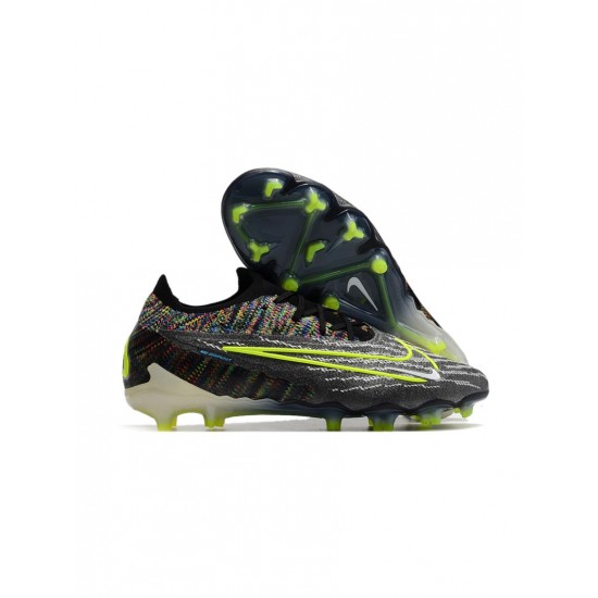 Nike Phantom Gx Elite Fusion FG Link Black Volt White Blue Glow Soccer Cleats