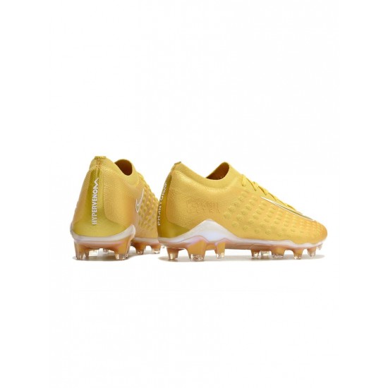 Nike Phantom Ultra Venom FG Gold White  Soccer Cleats