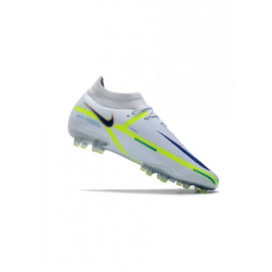 Nike Phantom Gt 2 Df Elite AG Pro Grey Blackened Blue Soccer Cleats