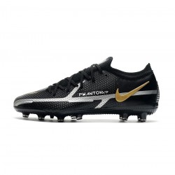 Nike Phantom Gt 2 Elite AG Pro Black Grey Metallic Gold Soccer Cleats