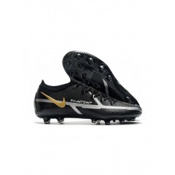 Nike Phantom Gt 2 Elite AG Pro Black Grey Metallic Gold Soccer Cleats