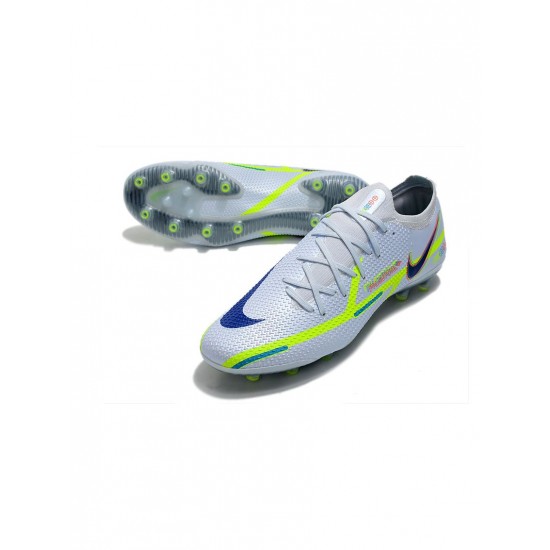 Nike Phantom Gt 2 Elite AG Pro Grey Blackened Blue Soccer Cleats