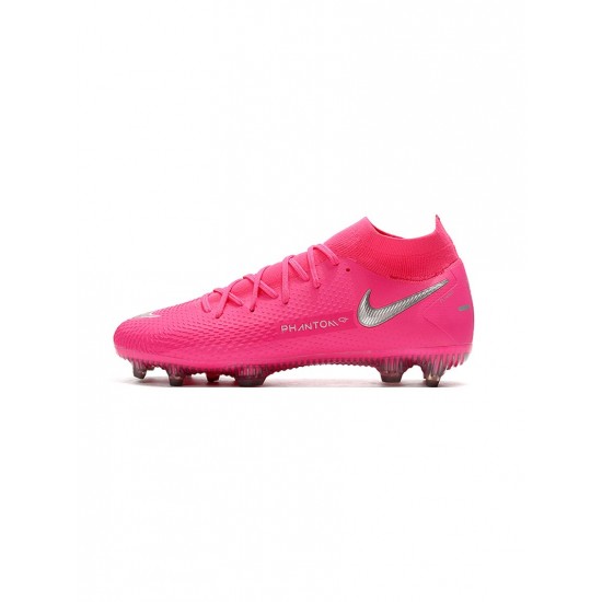 Nike Phantom Gt Elite Df FG Pink Silver  Soccer Cleats