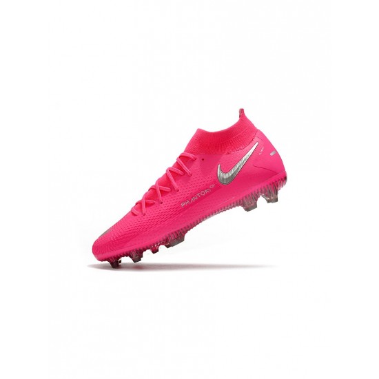 Nike Phantom Gt Elite Df FG Pink Silver  Soccer Cleats