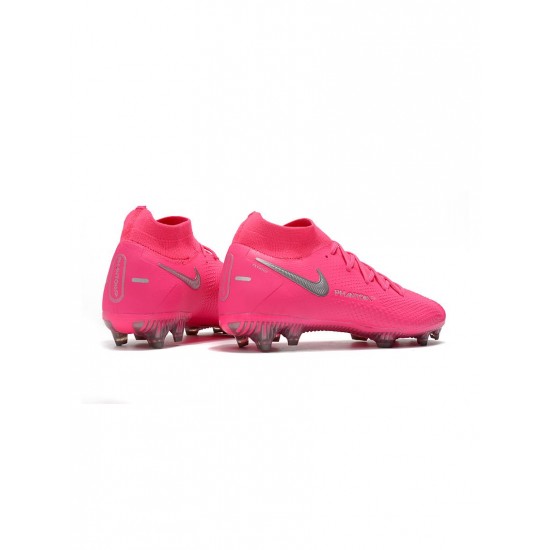 Nike Phantom Gt Elite Df FG Pink Silver  Soccer Cleats