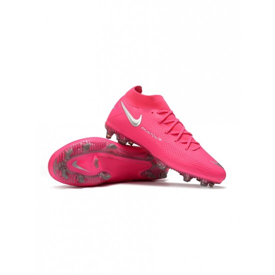 Nike Phantom Gt Elite Df FG Pink Silver  Soccer Cleats