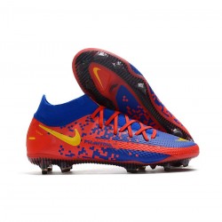 Nike Phantom Gt Elite Dynamic Fit FG Blue Red Yellow  Soccer Cleats