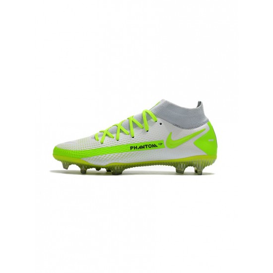 Nike Phantom Gt Elite Dynamic Fit FG White Volt  Soccer Cleats