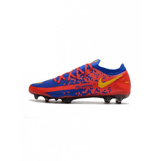 Nike Phantom Gt Elite FG Blue Red Yellow  Soccer Cleats