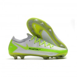 Nike Phantom Gt Elite FG White Volt  Soccer Cleats