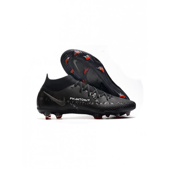 Nike Phantom Gt 2 Elite Df FG Black Dark Smoke Grey Summit White Soccer Cleats