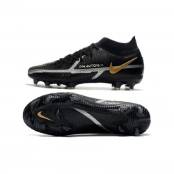 Nike Phantom Gt 2 Elite Df FG Black Metallic Dark Grey Metallic Gold Soccer Cleats