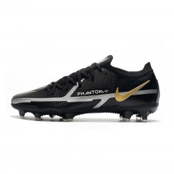 Nike Phantom Gt 2 Elite FG Black Metallic Dark Grey Metallic Gold Soccer Cleats