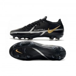 Nike Phantom Gt 2 Elite FG Black Metallic Dark Grey Metallic Gold Soccer Cleats