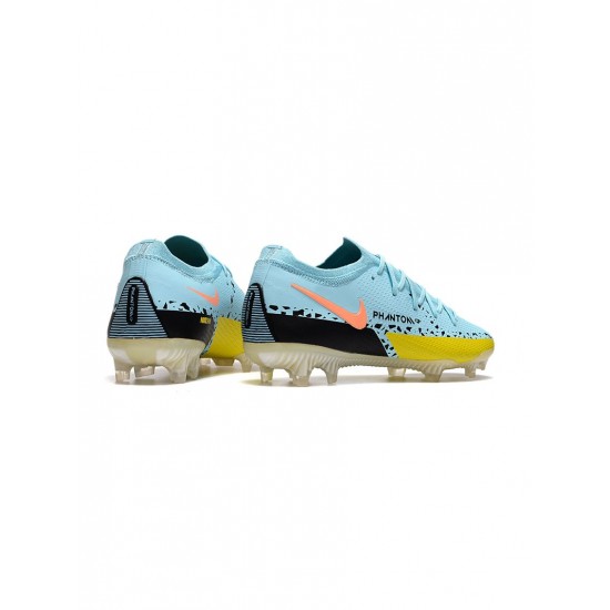 Nike Phantom Gt 2 Elite FG Glacier Ice Black Yellow Strike Soccer Cleats