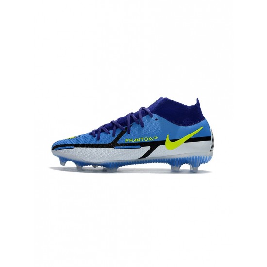 Nike Phantom Gt Elite 2 Df FG Sapphire Volt Grey Fog Blue Void Soccer Cleats