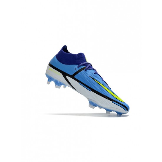 Nike Phantom Gt Elite 2 Df FG Sapphire Volt Grey Fog Blue Void Soccer Cleats