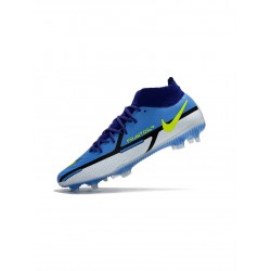 Nike Phantom Gt Elite 2 Df FG Sapphire Volt Grey Fog Blue Void Soccer Cleats