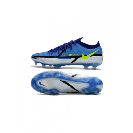 Nike Phantom Gt Elite 2 Low FG Sapphire Volt Grey Fog Blue Void Soccer Cleats