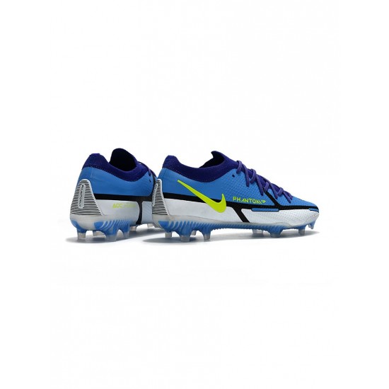 Nike Phantom Gt Elite 2 Low FG Sapphire Volt Grey Fog Blue Void Soccer Cleats