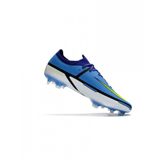 Nike Phantom Gt Elite 2 Low FG Sapphire Volt Grey Fog Blue Void Soccer Cleats